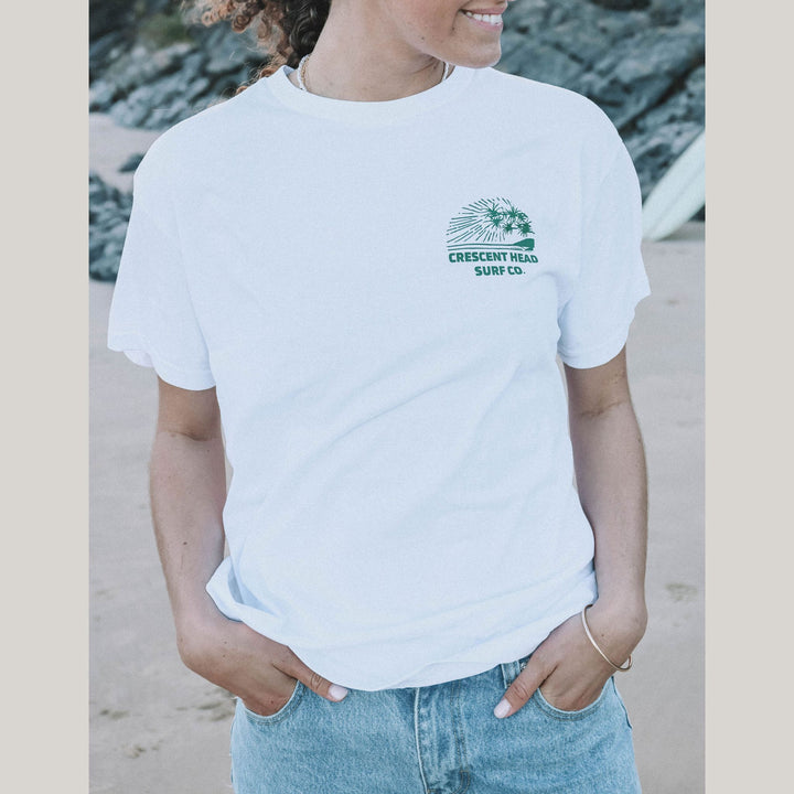 Crescent Head White tee womens