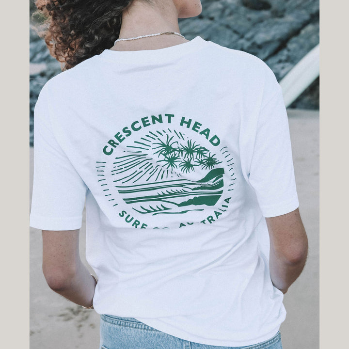 Crescent Head White tee womens